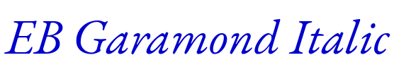 EB Garamond Italic フォント